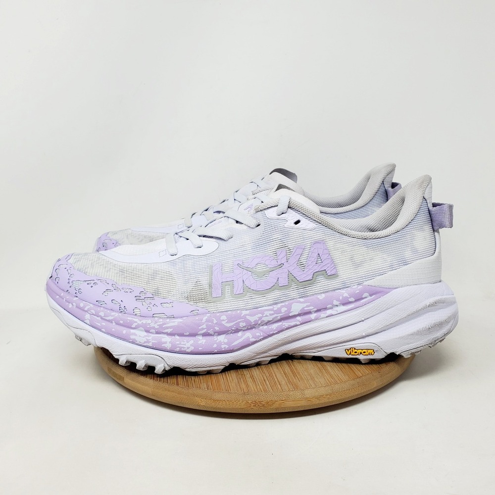 Hoka One One Women's White and Light Purple Athletic Shoes